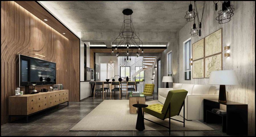 別墅客廳裝修效果圖