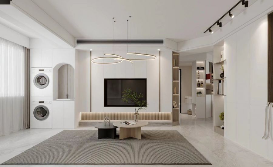 電視墻柜子一體客廳 電視墻柜子一體客廳