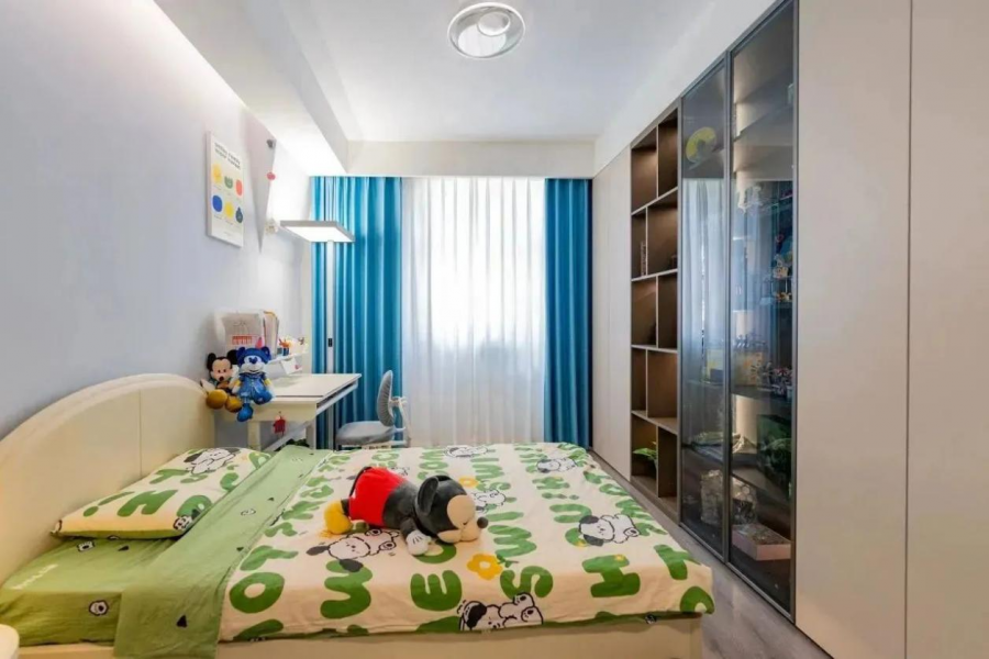 兒童房衣柜書桌一體效果圖 兒童房衣柜書桌一體效果圖